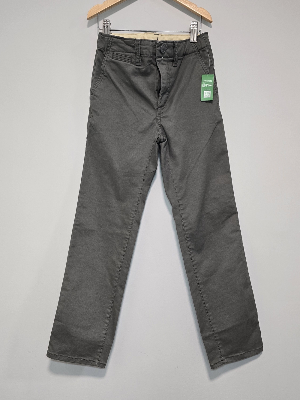 Gap Kid's Straight-Fit Chino Pants - Charcoal Gray Nack To School Style.
